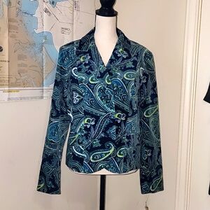 "TALBOTS" PAISLEY BLAZER SZ 16P